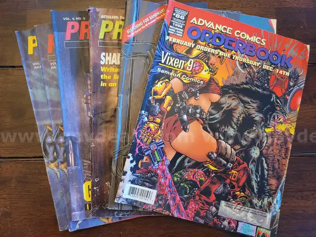 Vintage Comic: Set of 6 Comics, Previews Order Forms