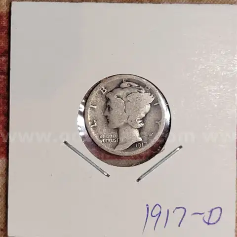Nice Old Silver Mercury Dime 1917-D