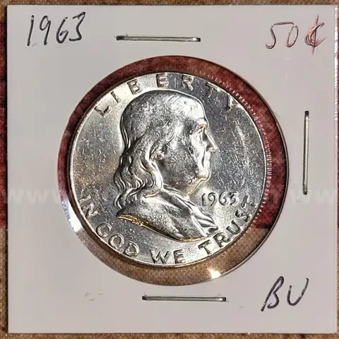 Stunning Franklin Half Dollar Uncirculated 1963