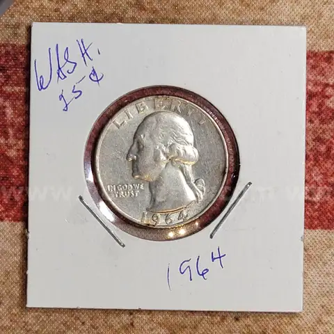 Very Nice Silver Washington Quarter 1964