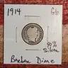 Nice Old Silver Barber Dime 1914