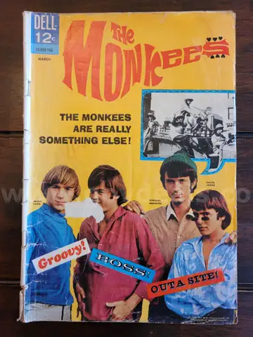 Vintage Comic: Dell, The Monkees, Groovy, Outa Site! 1969 12 cent Issue