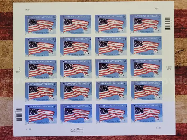 Collectable US Stamps, Unused - Honoring Veterans