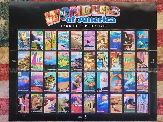 Collectable US Stamps, Unused - Wonders of America