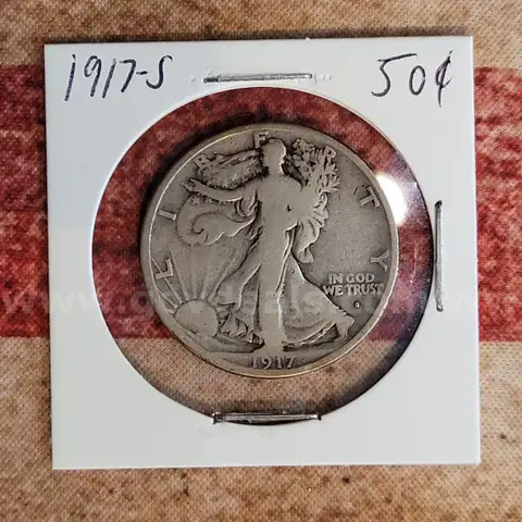 Very Nice Silver Liberty Half Dollar 1917-S Obverse