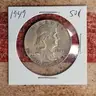 Very Nice Silver Franklin Half Dollar 1949