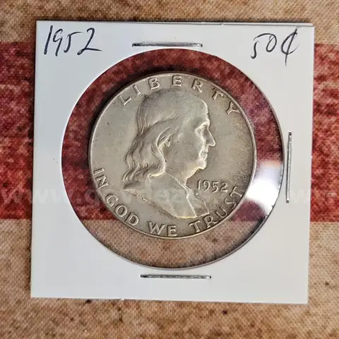 Very Nice Silver Franklin Half Dollar 1952