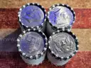 4 Rolls of Kennedy Half Dollars Unopened