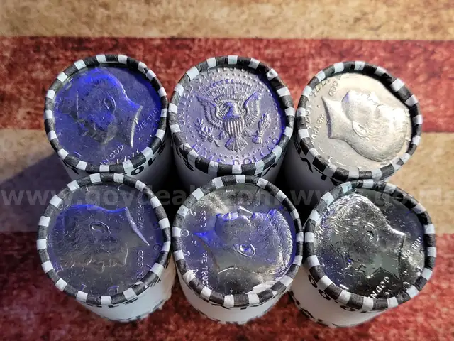 6 Rolls of Kennedy Half Dollars Unopened