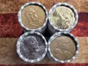 4 Rolls of Dollar Coins Unopened