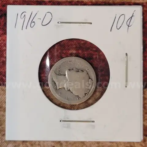 Rare Silver Mercury Dime 1916-D "Key Date"