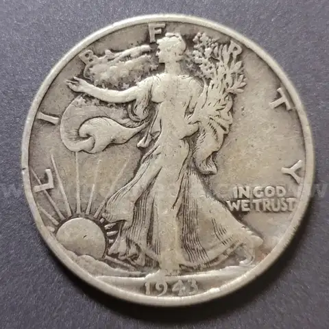 Nice Old Silver Liberty Half Dollar 1943