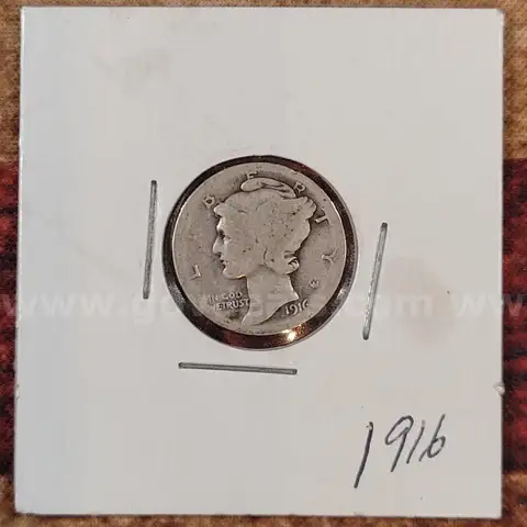 Nice Old Silver Mercury Dime 1916