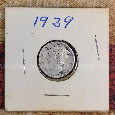 Very Nice Silver Mercury Dime 1939