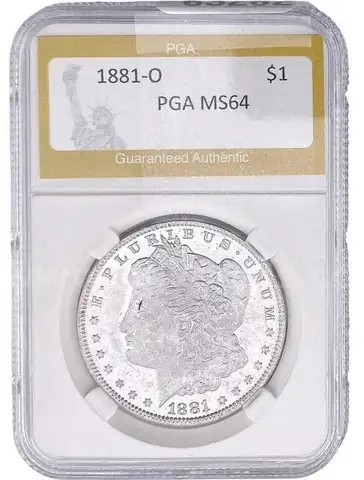 Stunning 1881-O Morgan Silver Dollar PGA MS64