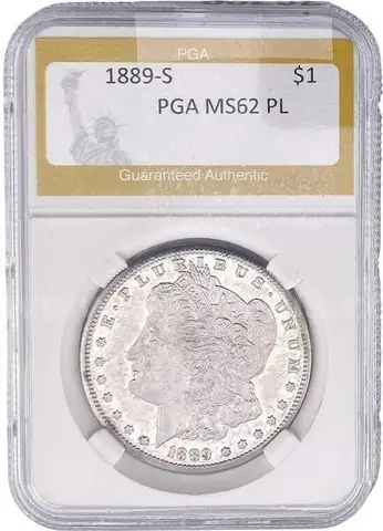 Stunning 1889-S Morgan Silver Dollar PGA MS62 PL