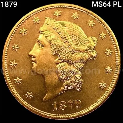 Beautiful 1879 $20 Gold Double Eagle High Grade