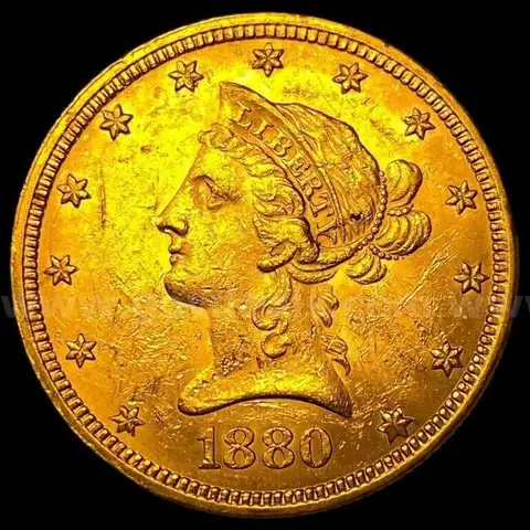 Beautiful 1880 $10 Gold Liberty Head Eagle