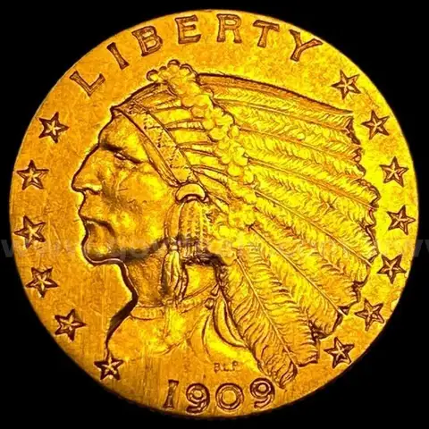 Beautiful 1909 Indian Head $2.5 Gold Quarter Eagle