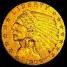 Beautiful 1909 Indian Head $2.5 Gold Quarter Eagle