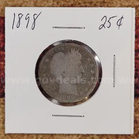 Very Nice Silver Barber Quarter 1898