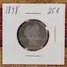Very Nice Silver Barber Quarter 1898