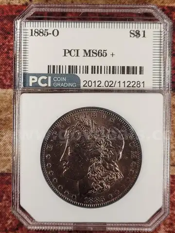 Beautiful 1885-O Morgan Silver Dollar PCI Graded MS65+