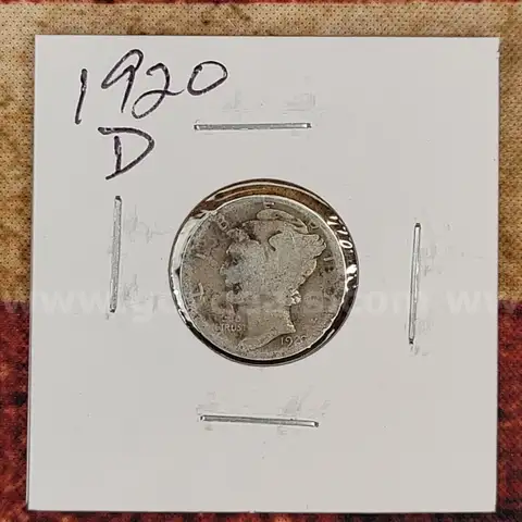Very Nice Silver Mercury Dime 1920-D