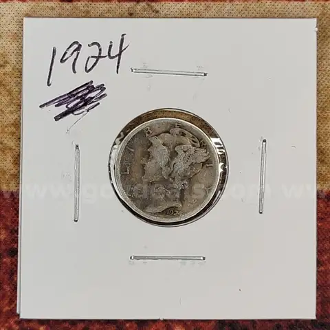 Very Nice Silver Mercury Dime 1924