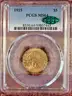 Beautiful 1915 CAC $5 Gold Half Eagle PCGS MS64