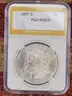 Stunning 1897-S Morgan Silver Dollar PGA Graded MS 63+