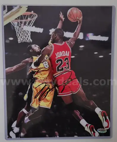 MICHAEL JORDAN (MJ) & KOBE BRYANT 8x10 MJ Autograph Photo COA