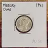 Beautiful Silver Mercury Dime 1941