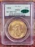 Amazing 1908 CAC $20 Gold Double Eagle PCGS MS63 No Motto