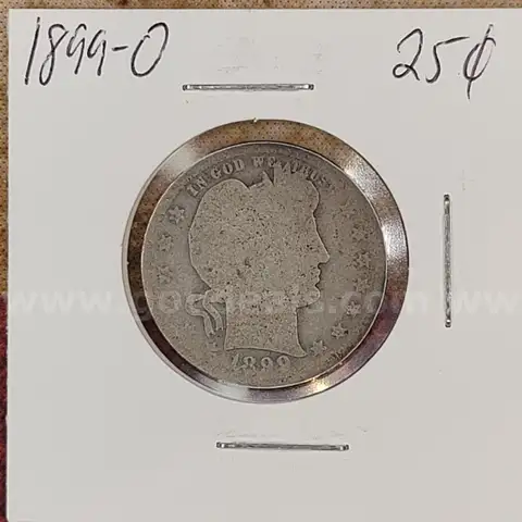Nice Old Silver Barber Quarter 1899-O