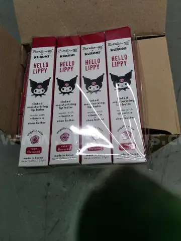 BUNDLE PACK! Creme Shop Kurommi Hello Kitty Tinted Moisturizing Lip Balm - Angelic Rose