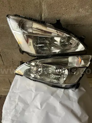 24xFOR 03-07 HONDA ACCORD CHROME HOUSING CLEAR CORNER HEADLIGHT REPLACEMENT