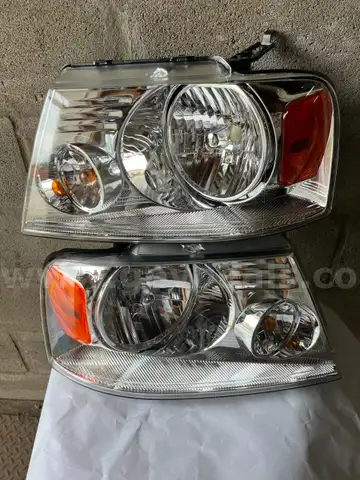 61x Fit For 2004-2008 Ford F150 F-150 Chrome Amber Headlights Assembly Headlamps Set