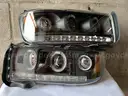 15x Black Smoke Fit 1994-2001 Dodge Ram 1500 2500 3500 LED Halo Projector Headlights
