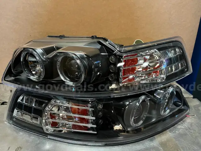 29 pair of 1999-2004 Ford Mustang LED Halo Ring Black Housing Clear Lenses Projector Headlights Headlamps