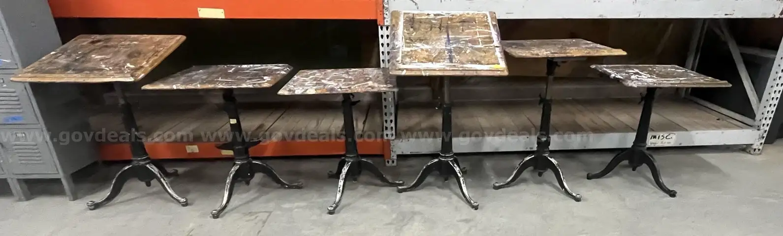 Lot of 6 Vintage Adjustable Tables