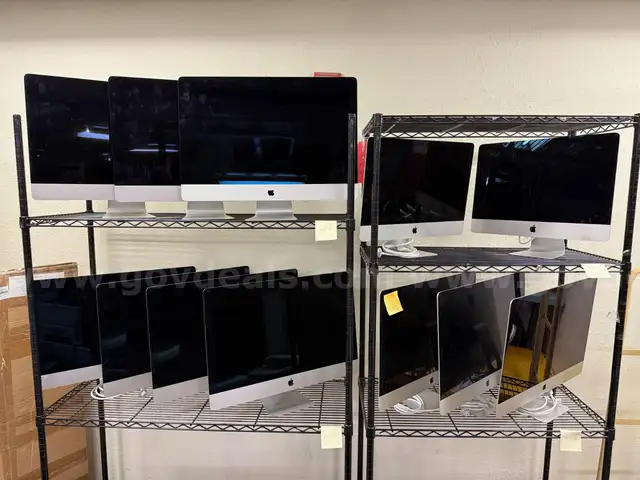 10 - Apple iMac 27-inch and 2 - Apple iMac 21.5-inch All-In-One Computers with Power Cables