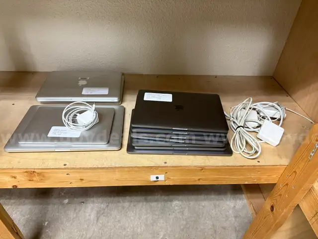 11 - Apple MacBook Laptops with some power adapters