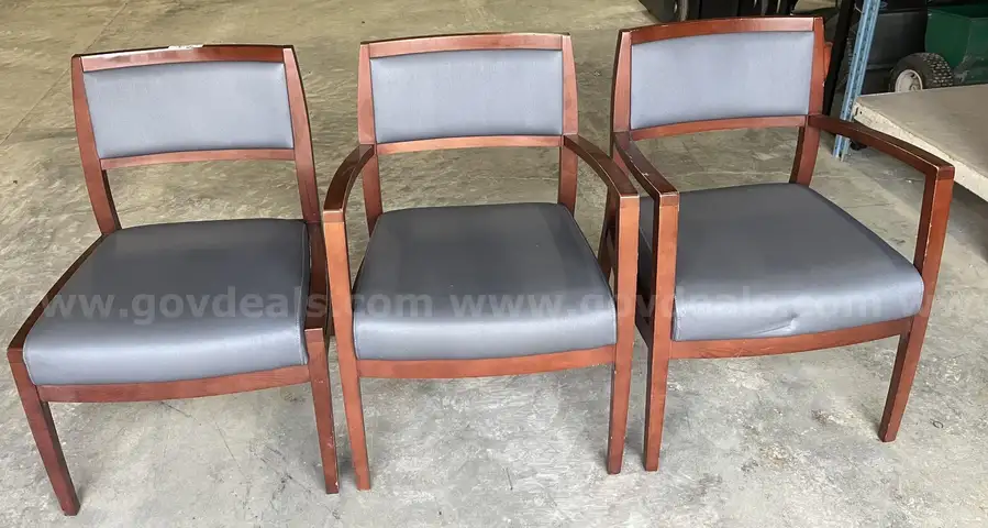 Lot of 3 Gray Chairs