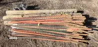 Lot of Posts and Barbed Wire