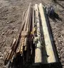 Lot of Posts and Barbed Wire