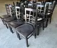 Lot of 3 Tables with 20 Padded Metal Chairs