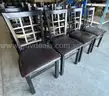 Lot of 3 Tables with 20 Padded Metal Chairs