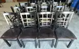 Lot of 3 Tables with 20 Padded Metal Chairs