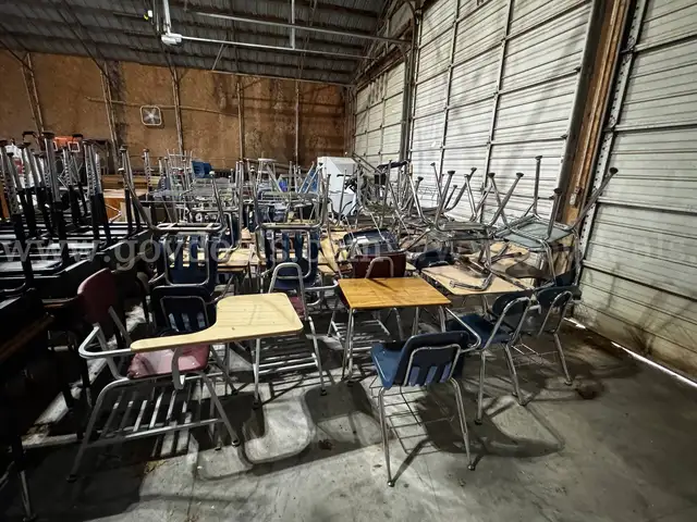 Lot of (39) Desks with Arm Bar